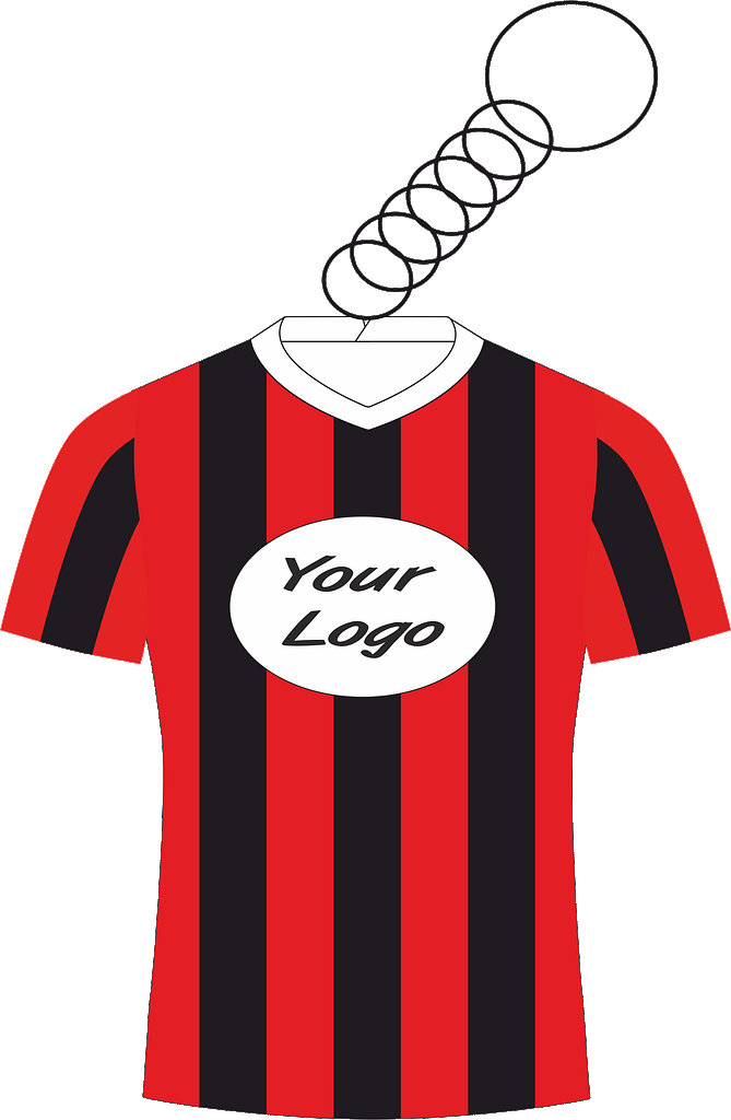 portachiavi maglia rosso nera portachiavi maglia rosso nera