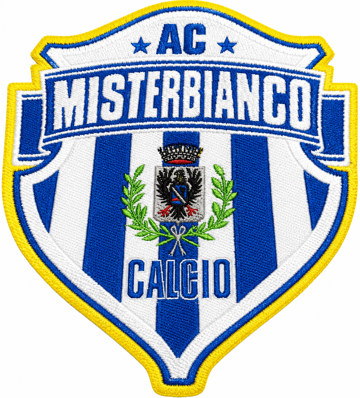 patch misterbianco calcio personalizzata in alta definizione patch misterbianco calcio in alta definizione