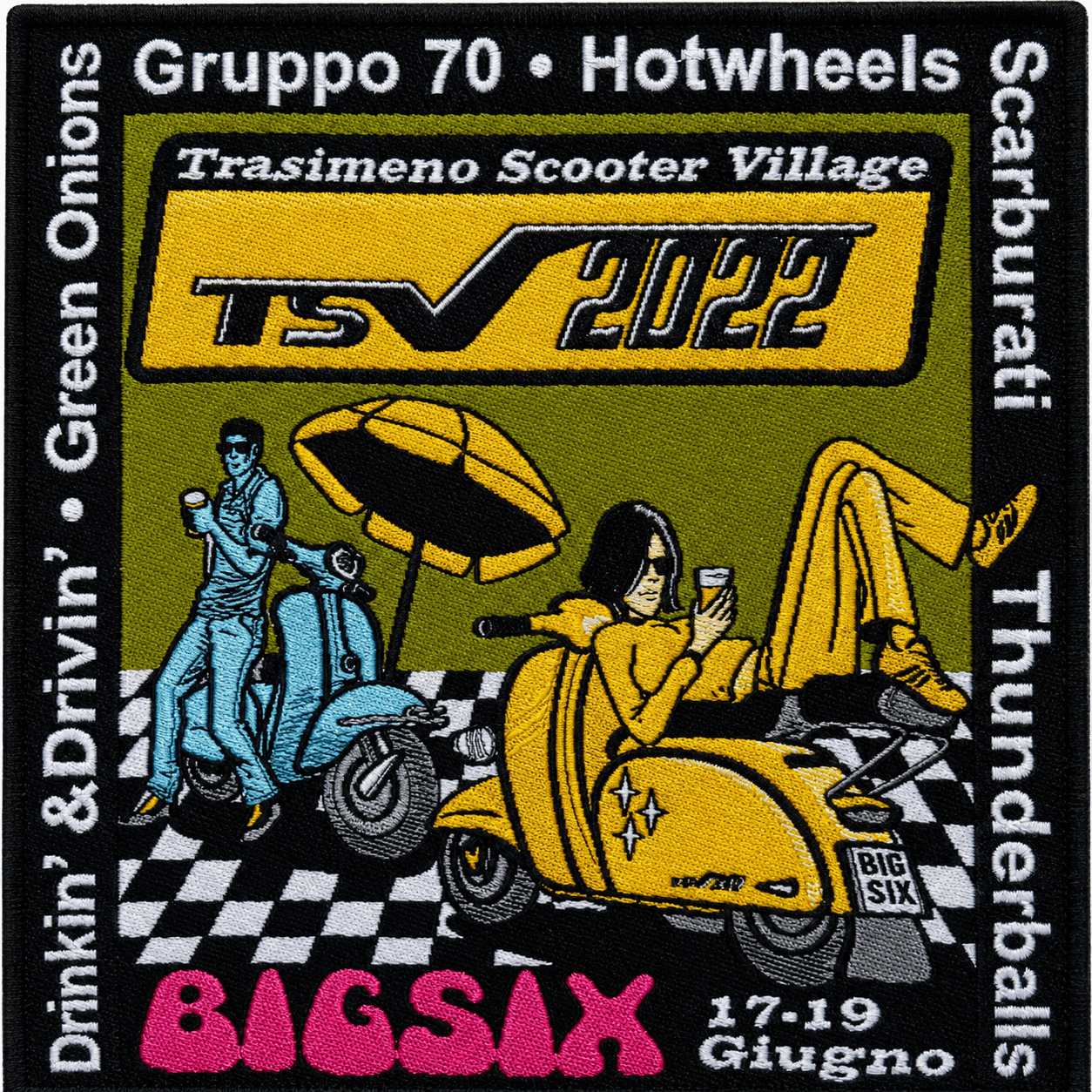 PATCH MOTOCLUB scooter trasimeno personalizzata PATCH MOTOCLUB scooter trasimeno