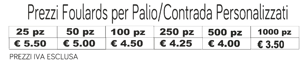 prezzi foulards per palio contrada personalizzati prezzi foulards per palio contrada personalizzati