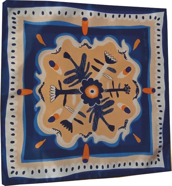 Foulard per bomboniera con fiori personalizzato Foulard per bomboniera con fiori