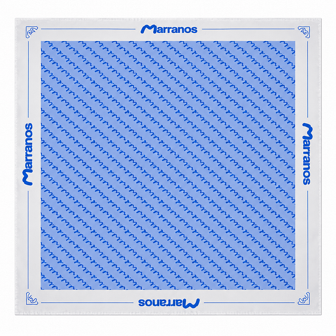 Foulard Marranos Celeste e Blu Personalizzato Foulard Marranos Celeste e Blu