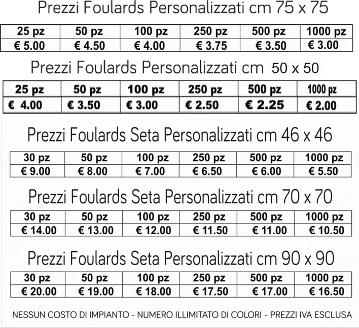 prezzi foulard per stilisti moda prezzi foulard per stilisti moda