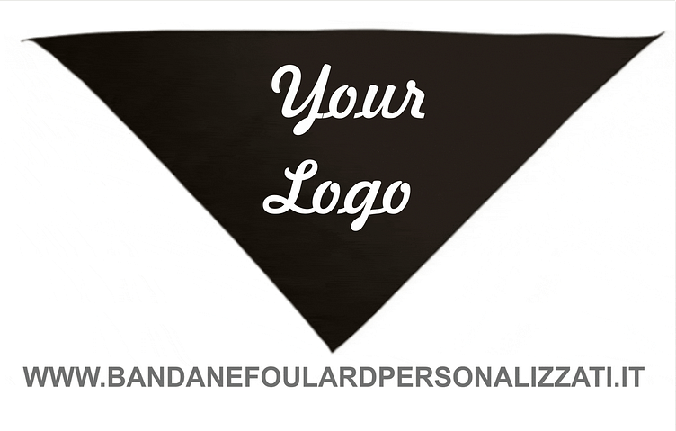 foulard con logo colore Nero foulard con logo colore Nero