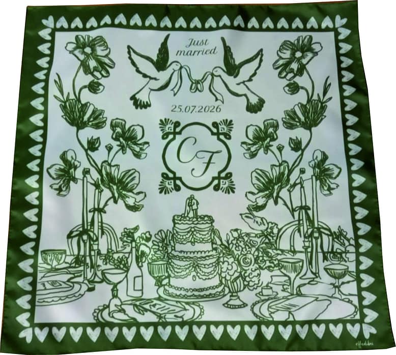 Foulard per artisti matrimonio Colore Verde Foulard per artisti matrimonio Verde