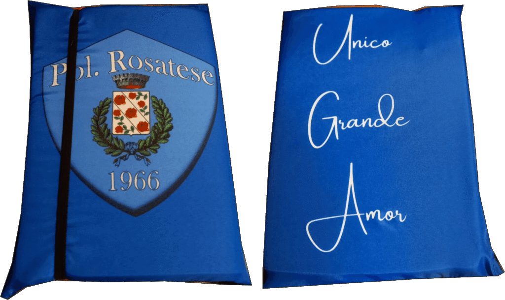 cuscino da Stadio a libro Rosatese personalizzato cuscino da Stadio a libro Rosatese