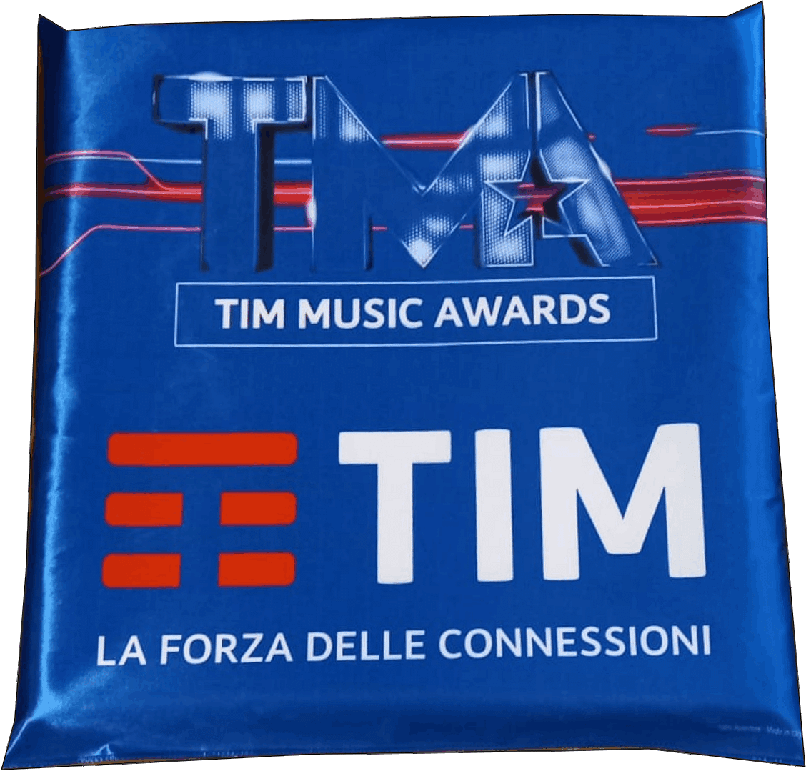 cuscino da stadio quadrato personalizzato a marchio TIM cuscini da stadio quadrati personalizzato TIM