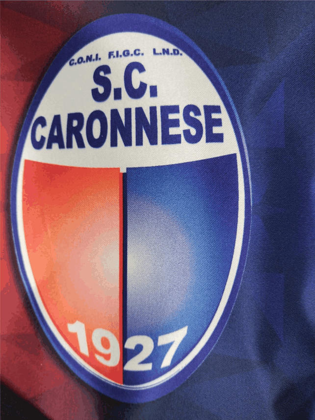 ingrandimento del logo caronnese sul cuscino semi impermeabile ingrandimento del logo caronnese