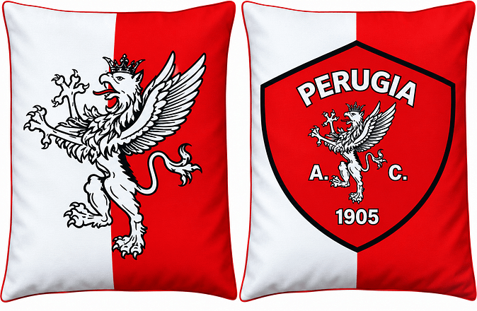 Cuscino ignifugo Perugia Calcio personalizzato Cuscino ignifugo Perugia Calcio
