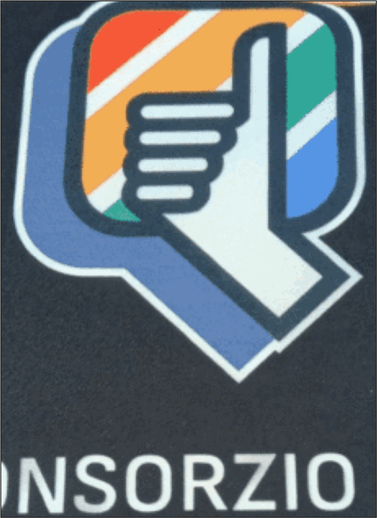 particolare del logo del casalpusterlengo riprodotto sul cuscino da stadio a libro cuscino casalpusterlengo