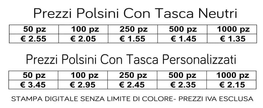 prezzi dei polsini con tasca prezzi polsini con tasca