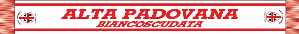 sciarpa alta padovana biancoscudata in raso doppio sciarpa alta padovana biancoscudata