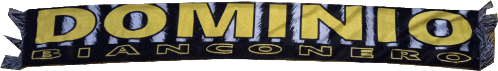 fronte sciarpa in raso doppio Juventus Dominio Bianconero personalizzata fronte sciarpa in raso doppio Juventus Dominio Bianconero