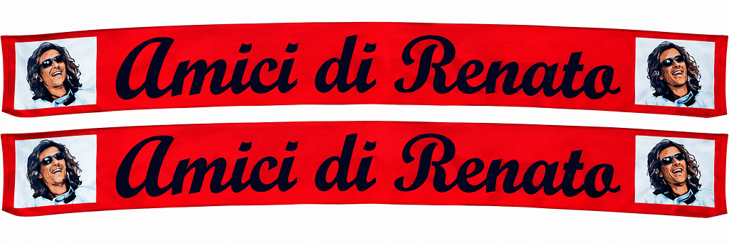 sciarpa amici di Renato Personalizzata sciarpa amici di Renato