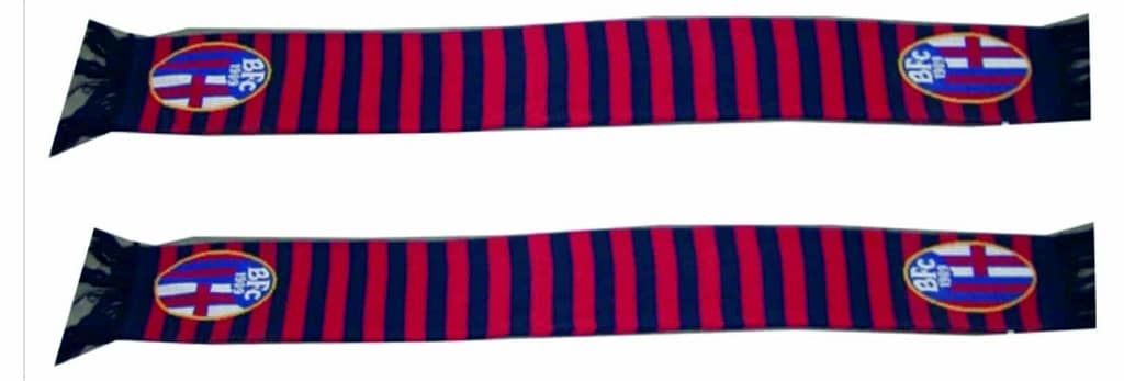 sciarpe in lana doppia a bande bologna fc sciarpe in lana doppia a bande bologna fc