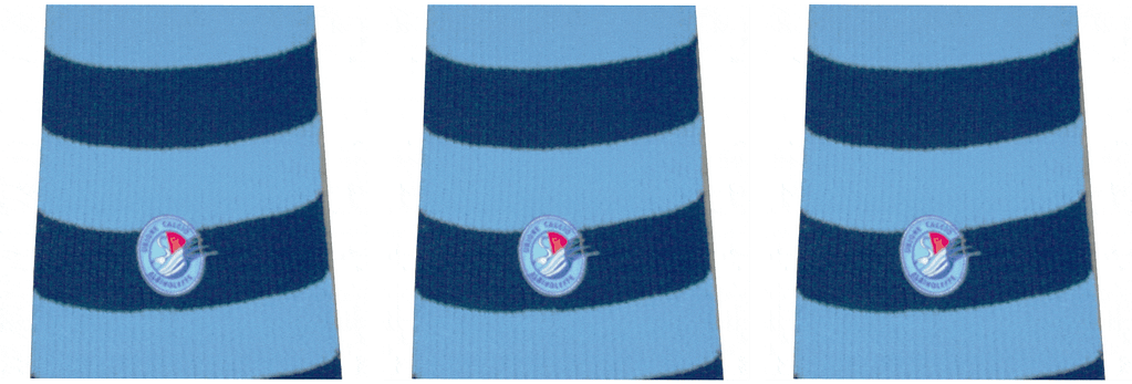 dettaglio sciarpa personalizzata maglia inglese Albinoleffe dettaglio sciarpa Albinoleffe