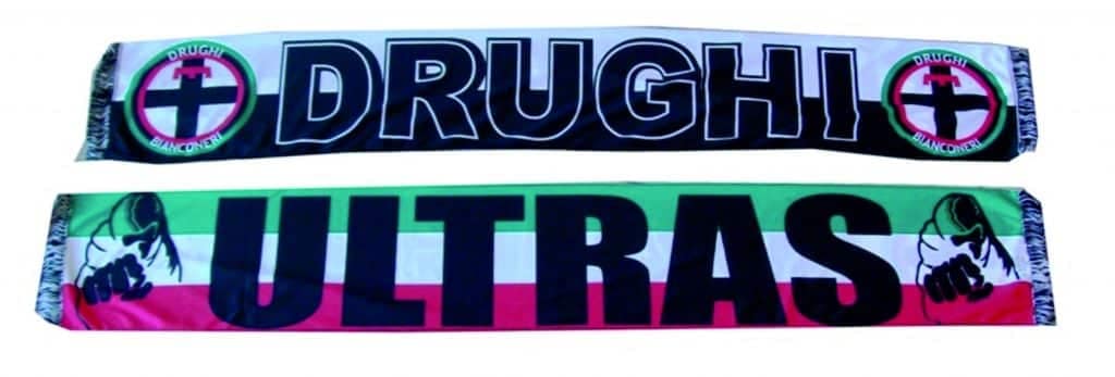sciarpa in raso doppio Drughi Asti personalizzata sciarpa in raso doppio Drughi Asti