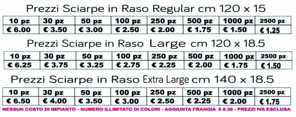 prezzi sciarpe in raso singolo prezzi sciarpe in raso singolo