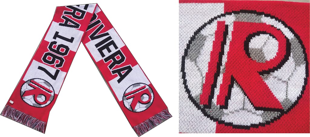 sciarpa jacquard Riviera Calcio personalizzata sciarpa jacquard Riviera Calcio