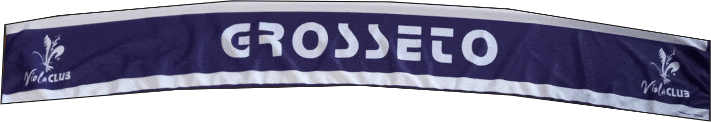 sciarpa economica personalizzata viola club grosseto con loghi e scritte sciarpa economica personalizzata viola club grosseto