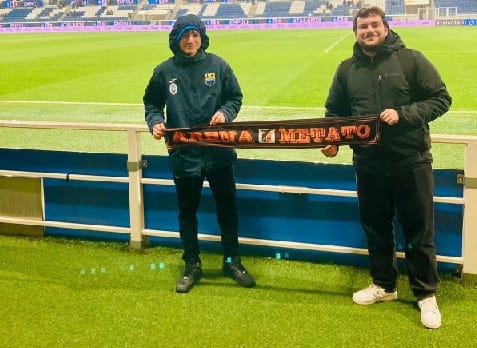 Sciarpa raso lucido Arena Metato personalizzata Sciarpa raso lucido Arena Metato