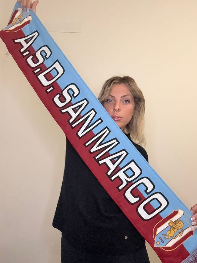 Sciarpa Ricamata HD Asd San Marco personalizzata Sciarpa Ricamata HD Asd San Marco