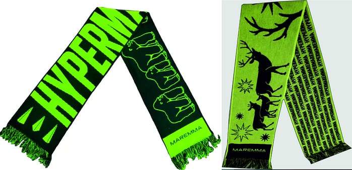 sciarpe Hypermaremma colori fluo sciarpe Hypermaremma