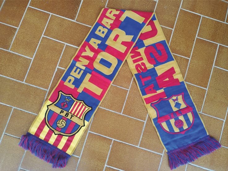 sciarpe ricamate hd Penya Barcelonista de Tortosa personalizzate. sciarpe ricamate hd Penya Barcelonista de Tortosa