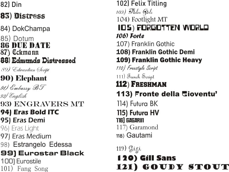 fonts fonts