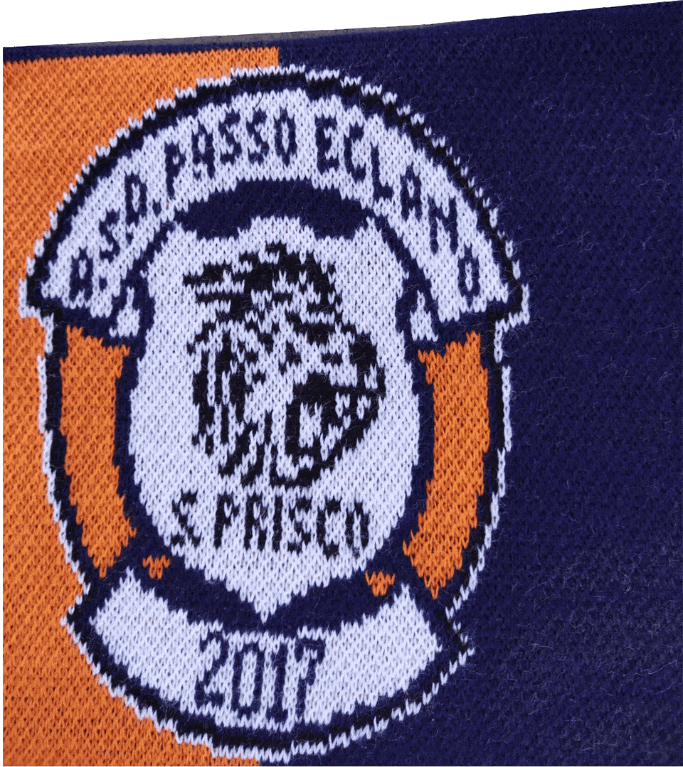 dettaglio sciarpa personalizzata Passo Eclano San Prisco dettaglio sciarpa Passo Eclano