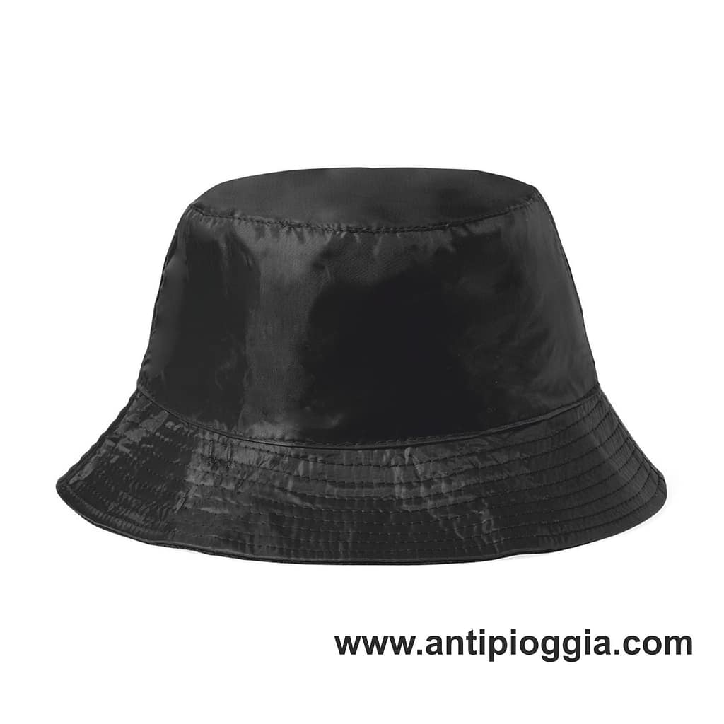 Cappello antipioggia di colore nero Cappello antipioggia nero