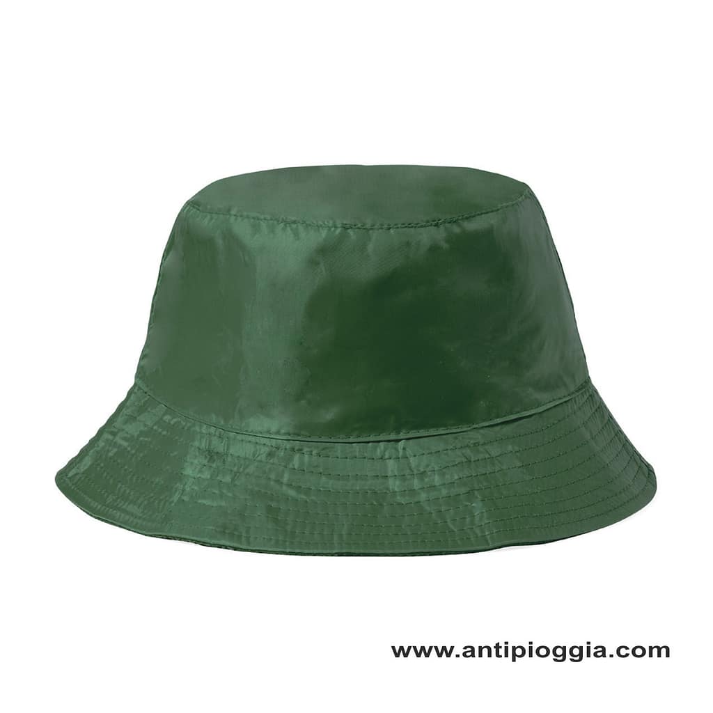 Cappello antipioggia di colore verde Cappello antipioggia verde
