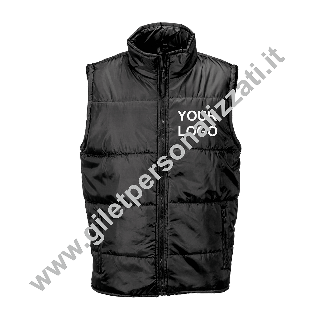 gilet foderato nella colorazione nera gilet foderato nella colorazione nera