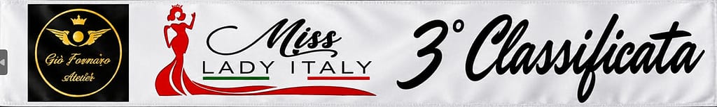 Fascia da Miss Lady Italy Personalizzate Fascia da Miss Lady Italy