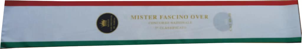 Fascia da Miss Fascino Over Personalizzata Fascia da Miss Fascino Over