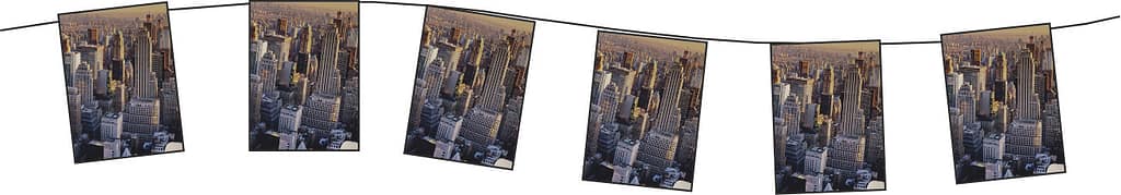Festone con Foto Skyline personalizzato Festone con Foto Skyline