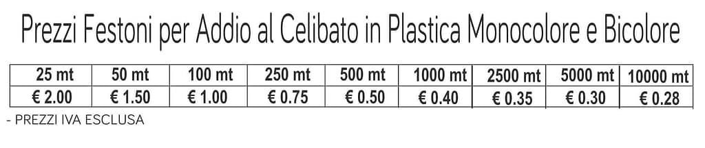 prezzi festoni per addio al celibato prezzi festoni per addio al celibato