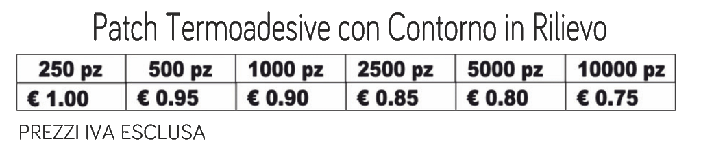 patch termoadesive con contorno in rilievo patch termoadesive con contorno in rilievo