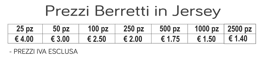prezzi berretti in jersey prezzi berretti in jersey