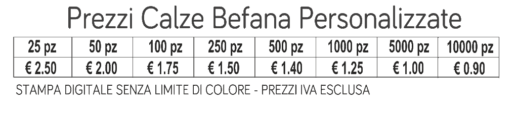 prezzi calze befana personalizzate prezzi calze befana personalizzate