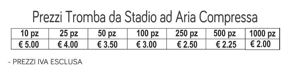 prezzi trombe da stadio ad aria compressa prezzi trombe da stadio ad aria compressa