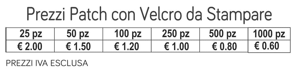prezzi patch con velcro da stampare prezzi patch con velcro da stampare