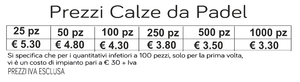 prezzi calze da padel prezzi calze da padel