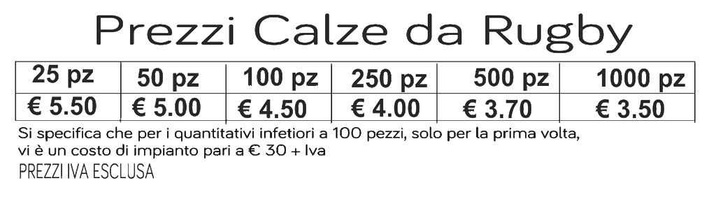 prezzi calze da rugby