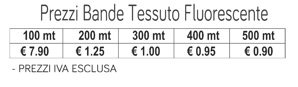 prezzi bande tessuto fluorescenti prezzi bande tessuto fluorescenti