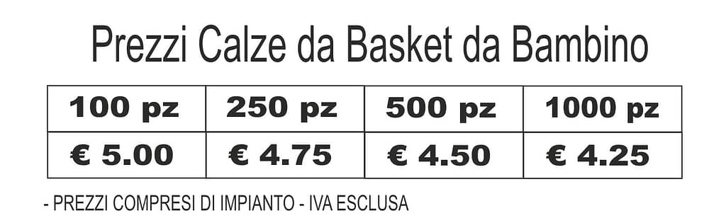 Prezzi Calze da Basket Bambino Prezzi Calze da Basket da Bambino