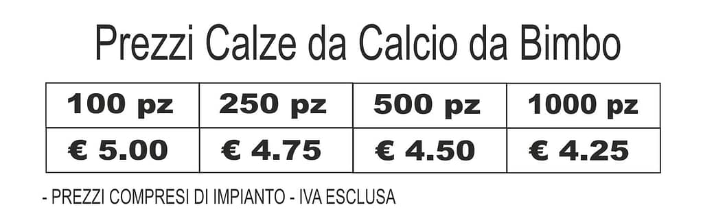 prezzi calze da calcio bimbo prezzi calze da calcio da bimbo