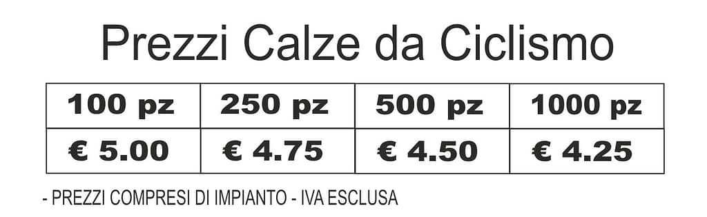 Prezzi Calze da Ciclismo Personalizzate Prezzi Calze da Ciclismo