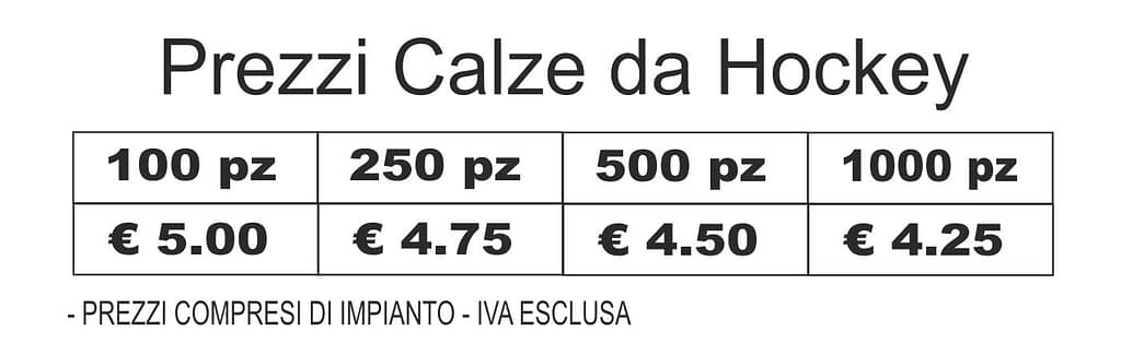Prezzi Calze da Hockey su pista Prezzi Calze da Hockey