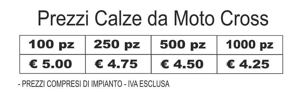 Prezzi Calze da Motocross Personalizzate Prezzi Calze da Motocross